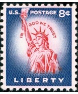1954 8c Statue of Liberty, Original, Flat Press Scott 1041b Mint F/VF NH - $2.74