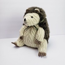 Dora Designs Doorstop Hedgehog Bertie Bristles Cream Knit Furry - $47.48