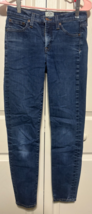 J Crew Women&#39;s Jeans Blue Sz 26 Toothpick Straight Stretch Mid Rise 24.5... - $274.54 MXN