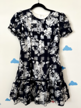 Korean fashion dress summer US Size XS floral blue white navy Casual - $23.21