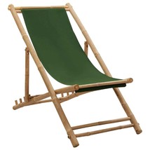 Deck Chair Bamboo and Canvas Green - £40.20 GBP
