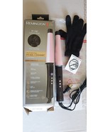Remington Curling Wand Black Pink 1&quot;-1.5&quot; Pearl Ceramic Barrel 10 Heat S... - €12,71 EUR