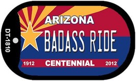 Badass Ride Arizona Centennial Novelty Metal Dog Tag Necklace DT-1810 - £12.85 GBP