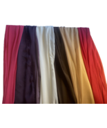 6 lightweight women's solid colors chiffon scarfs - $9.90