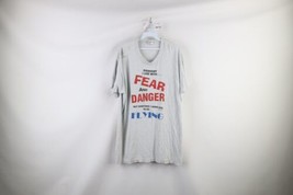 Vtg 90s Mens XL Distressed Spell Out Funny Wife Flying Short Sleeve T-Shirt USA - £31.36 GBP