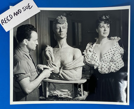 Sculpture Beside Woman, Oversized Photo, Wisconsin, Polka dot dress, 8 X 10 in. - £28.41 GBP
