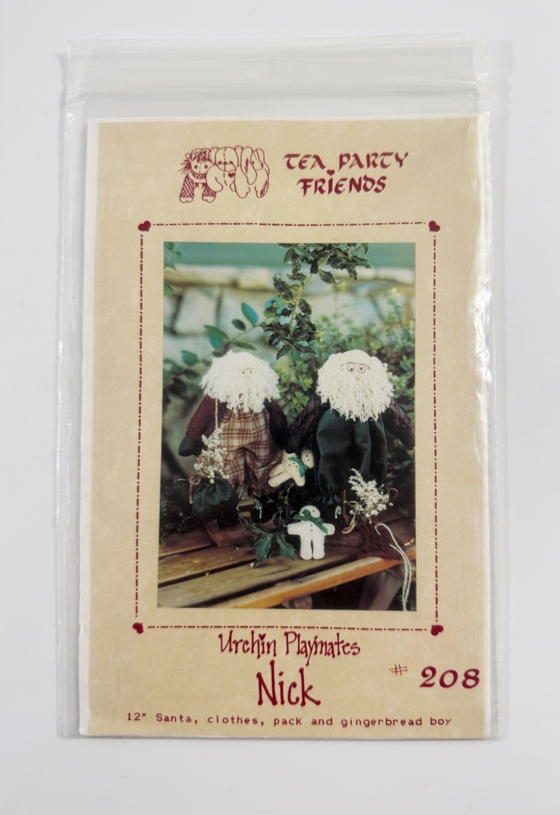 Craft Sewing Pattern Tea Party Friends Urchin Playmates Nick 208 12&quot;   ^ - $9.89