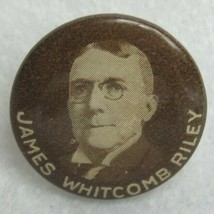 Vintage 1920s James Whitcomb Riley Button Pin Pinback Poet Writer Greenf... - £15.71 GBP