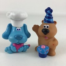 Blue&#39;s Clues Figures Decopac Toppers Happy Birthday Bear 90s Original Vintage - £20.81 GBP