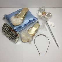 Set of Princess Cinderella Toys Pillow Golden Slippers Magic Wand Tiara Purse - £15.97 GBP