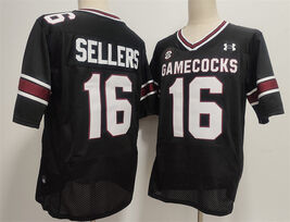 Men&#39;s South Carolina Fighting Gamecocks #16 LaNorris Sellers Jersey Black - $39.00