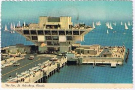 Florida Postcard St Petersburg The Pier Aerial View - $2.96