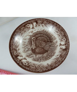 4 Royal Stafford Turkey Soup Cereal Bowls 7” Across Brown &amp; White Thanks... - $79.83 CAD