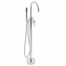 AKDY 1 Handle Freestanding Floor Mount Tub Faucet with Hand Shower TF0021 - £116.09 GBP