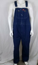 Dickies Denim Overalls Mens 46 x 27 Custom Baggy Blue Jeans Farmer Carpenter - £30.82 GBP