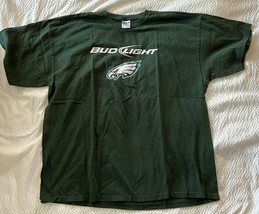 Phildelphia Eagles Bud Light Screen Printed Logo T-Shirt Size XXL - $11.97