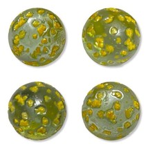 Vintage Yellow Confetti Speckled Glass Marble - £4.68 GBP
