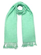 Elu Pashmina Shawl Large Flower Textured Sea Green Soft Wrap 78x28 - $101.07 MXN Elu Pashmina Shawl Large Flower Textured Sea Green Soft Wrap 78x28 - $101.07 MXN