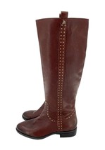 Sam Edelman Boots Soft Studded Leather Tall Riding Boot Redwood Sz 7 New SH15 - £77.29 GBP