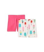 Wonder Nation Girls Bike Shorts 2 Pair Size XLP (14-16) Pink &amp; White Ice... - $330.90 MXN