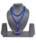 Energized Blue Onyx Quartz Beads Prayer Mala 108+1(Guru Beads) - $1,832.90 MXN