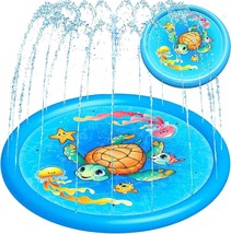 Splash Pad for Kids and Dogs, 67&quot; Extra Large Splash Pad for Toddlers 1-3 and - £22.58 GBP