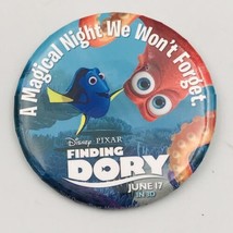 2016 Disney Finding Dory Jun 17 in 3D Souvenir Button Pin Pixar Magical ... - $5.89
