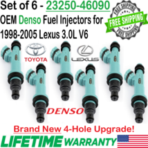 NEW Genuine DENSO x6 4-Hole Upgrade Fuel Injectors for 1998 Toyota Supra 3.0L V6 - $277.19