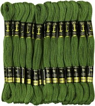 Anchor Threads Hand Embroidery Floss Cross Stitch Stranded Cotton Thread Green - £9.65 GBP