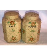 Japan Hotta Yu Shotten Majolica 4.5 Inch Salt And Pepper Shakers - $15.99