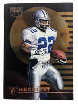 1997 Pinnacle Zenith #149 Emmitt Smith Dallas Cowboys Checklist NFL Card - £0.93 GBP