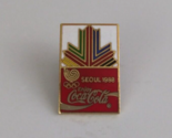 1988 Seoul Olympic Games &amp; Coca-Cola Lapel Hat Pin - £5.83 GBP