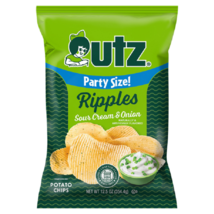 Utz Ripples Sour Cream & Onion Potato Chips, 12.5 oz. Party Size Bag - $28.66+
