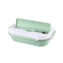 Stainless Steel + Wheat Straw Food Storage Container Bento Boxes Reusable Lunch  - £21.28 GBP
