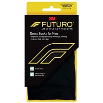 FUTURO Dress Socks for Men, X-Large, Black, Firm (20-30 mm/Hg) - $10.88