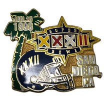 VTG Super Bowl XXXII Game Pin Denver Broncos Green Bay Packers 1998 San ... - £77.57 GBP