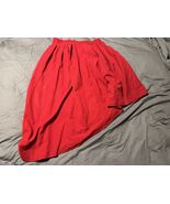 Blush Red High-Low Asymmetrical Pleated Skirt Women’s Size L Midi Maxi - €12,47 EUR