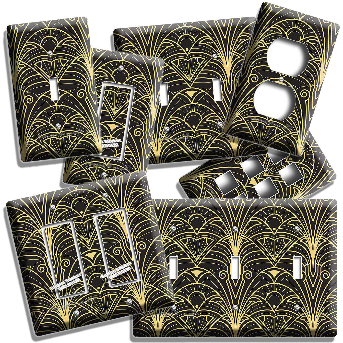 ART DECO RETRO INTRICATE PATTERN LIGHT SWITCH OUTLET WALL PLATES ROOM HOME DECOR