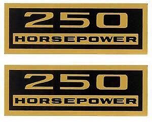 1962-1965 Corvette Decal Kit Valve Cover 250 H.P. Mylar Replacement - $18.36
