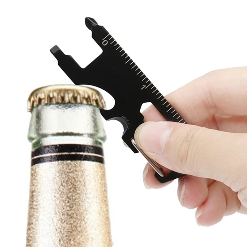 Multifunctional Pocket Multi Tool Keychain Bottle Opener Hexagon Wrench Measurin - $84.93