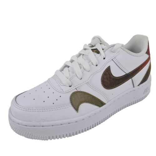 Nike Air Force 1 Low LV8 2 GS White Sneakers CZ5890 100 Size 5.5 Youth = 7 Women - $90.00