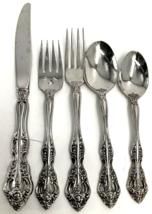 ONEIDA 5 Piece Place Setting 18/10 Heirloom Stainless MICHELANGELO Cube ... - £28.49 GBP