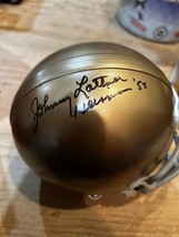 Johnny Lattner &#39;53 Heisman signed Notre Dame Irish Mini Helmet Tristar COA - $44.99