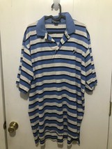 Polo by Ralph Lauren FIne Cotton Polo Shirt Blue &amp; White Stripes Men&#39;s S... - £7.76 GBP