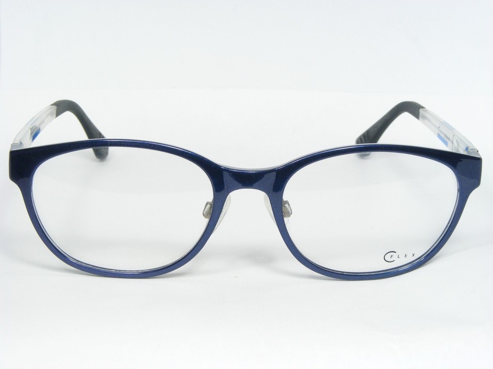 FLEX Mod 0035 003 GLITTER BLUE /WHITE EYEGLASSES GLASSES 52-18-140mm Germany Item image 2
