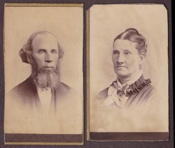 Winthrop &amp; Elizabeth Andrews (2) CDV Photos - Bangor, Penobscot Co., Maine - £26.64 GBP