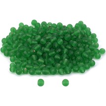 25 Grams Dark Green Evelina Frosted Glass Beads 4.5mm - £13.25 GBP