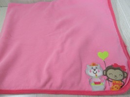 Carters Just One You monkey pink hearts gray cat cupcake Baby Receiving Blanket - $35.63