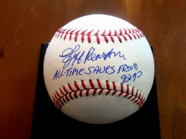 Jeff Reardon ALL-TIME Saves From 1992-1997 Signed Auto Oml Baseball Tristar - £70.99 GBP