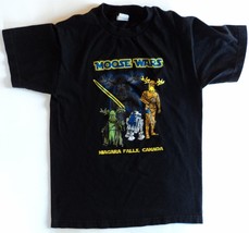Men&#39;s Moose Wars Niagara Falls Canada T-Shirt - Size S - Black - $8.78